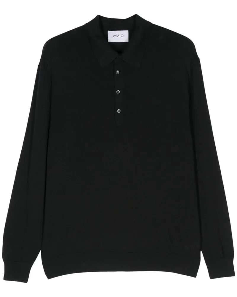 D4.0 Klassisches Poloshirt - Schwarz Schwarz