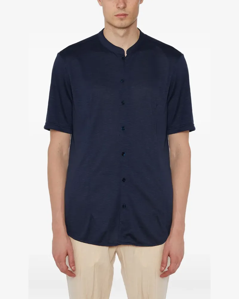 Daniele Alessandrini buttoned short-sleeve shirt - Blau Blau