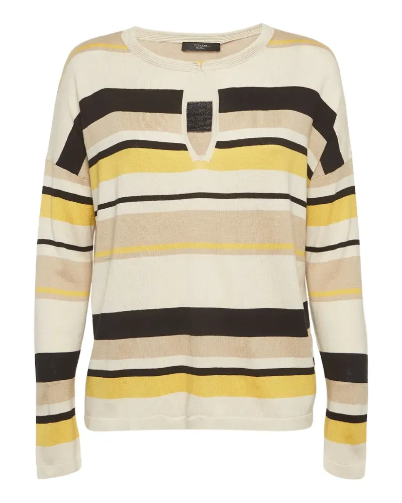 Max Mara Gestreiftes T-Shirt - Nude Nude