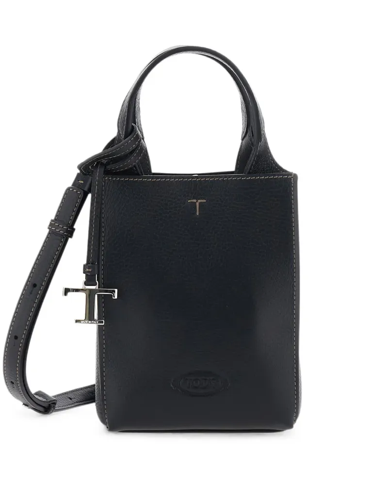 TOD'S T-pendant logo-detail handbag - Schwarz Schwarz