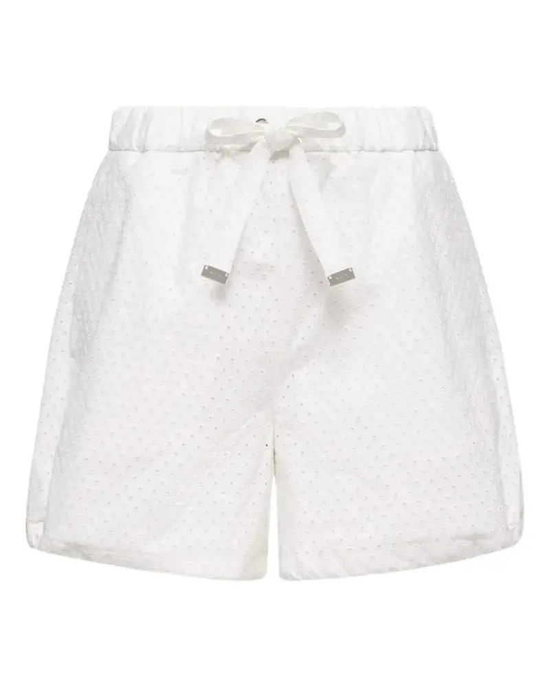 Moncler San Gallo eyelet drawstring shorts - Weiß Weiß