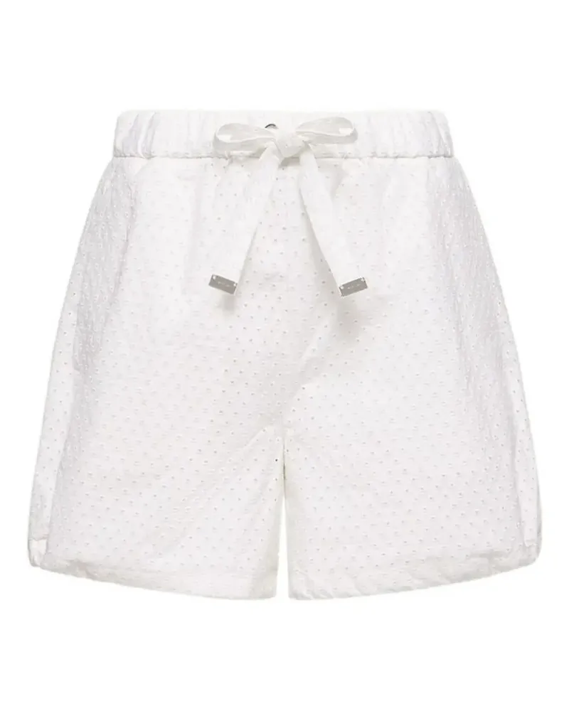 Moncler Strukturierte Shorts mit Kordelzug - Weiß Weiß