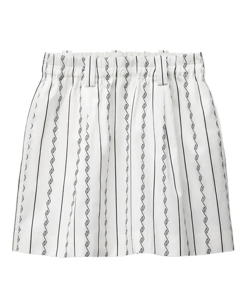 Versace Greca-print pleated skirt - Weiß Weiß