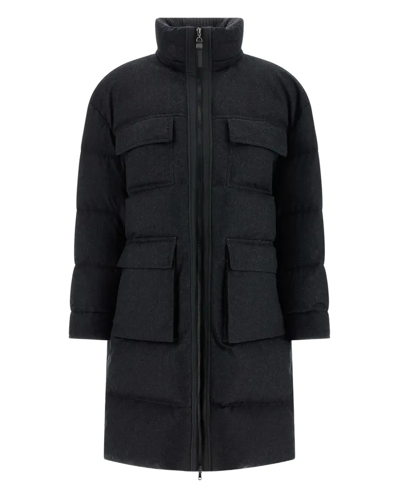 Brunello Cucinelli Gesteppte Jacke mit Reißverschluss - Grau Grau