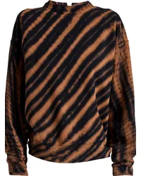 Proenza Schouler Blake Sweatshirt mit Batikmuster Schwarz