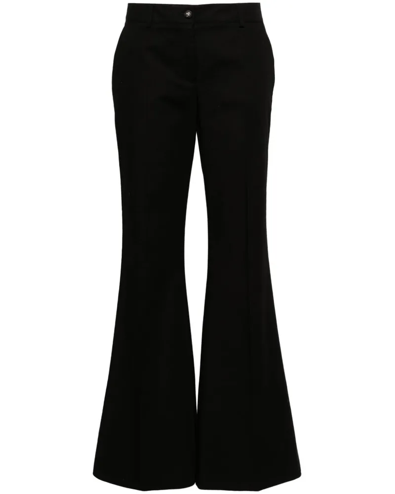 Dolce & Gabbana Halbhohe Schlaghose - Schwarz Schwarz