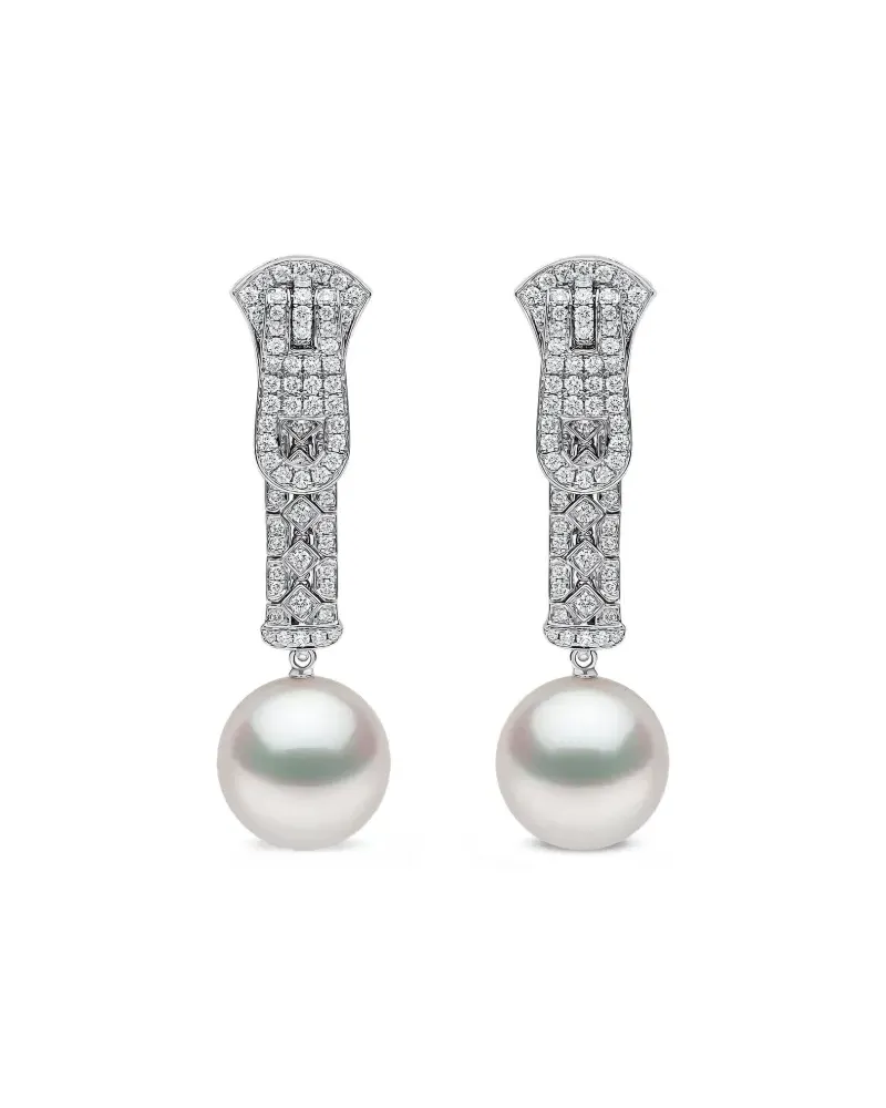 YOKO London 18K white gold Zyyp pearl and diamonds earrings - Silber Silber