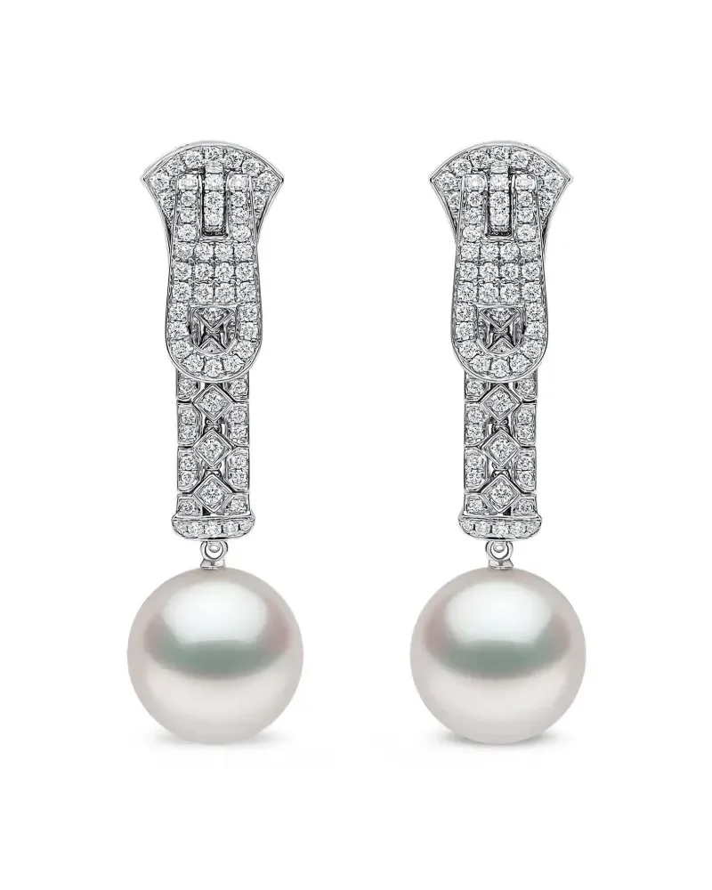 YOKO London 18kt Zyyp Weißgoldohrringe mit Perle und Diamant - Silber Silber