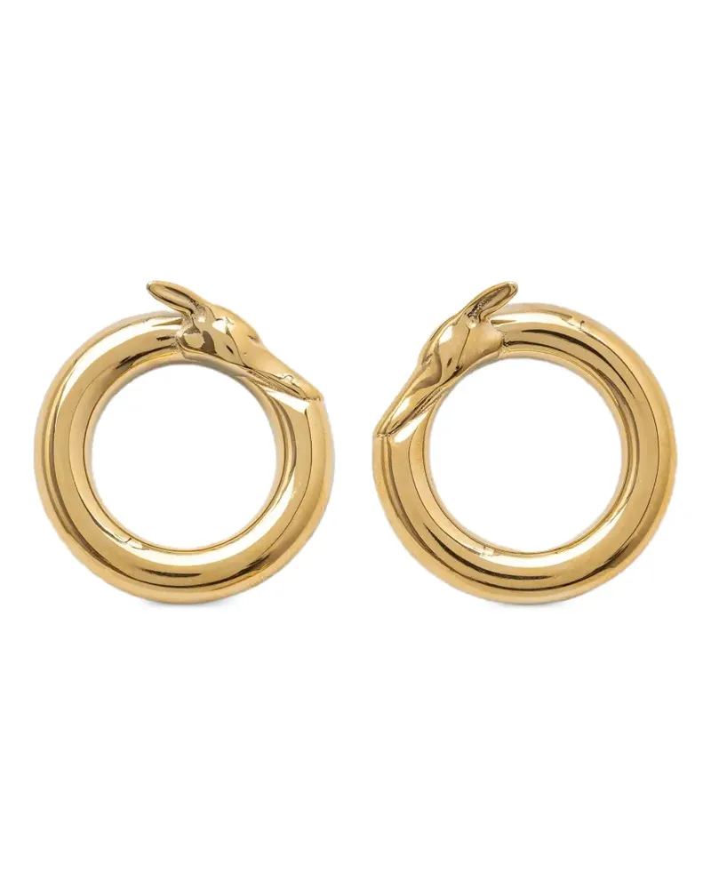 Trussardi Creolen mit Windhund-Detail - Gold Gold