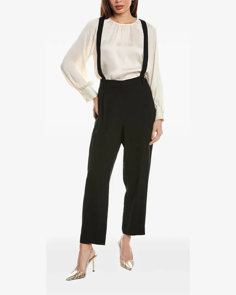 Brunello Cucinelli suspender-detail tailored trousers - Schwarz Schwarz