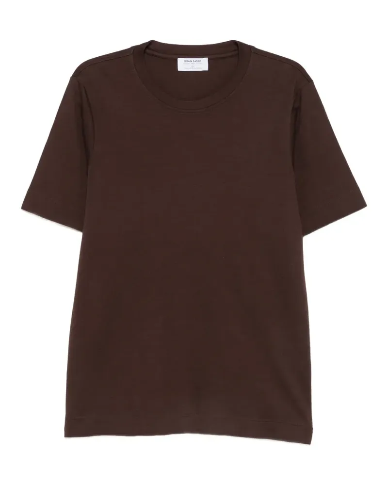 Gran Sasso T-Shirt mit rundem Ausschnitt - Braun Braun