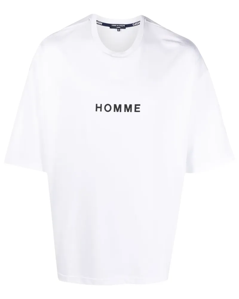 Comme des Garçons T-Shirt mit Slogan-Print - Weiß Weiß
