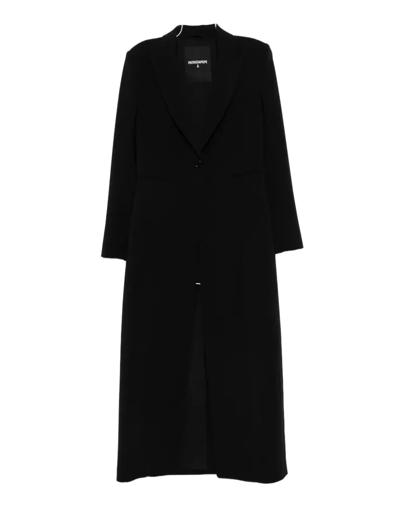 Patrizia Pepe single-breasted long coat - Schwarz Schwarz