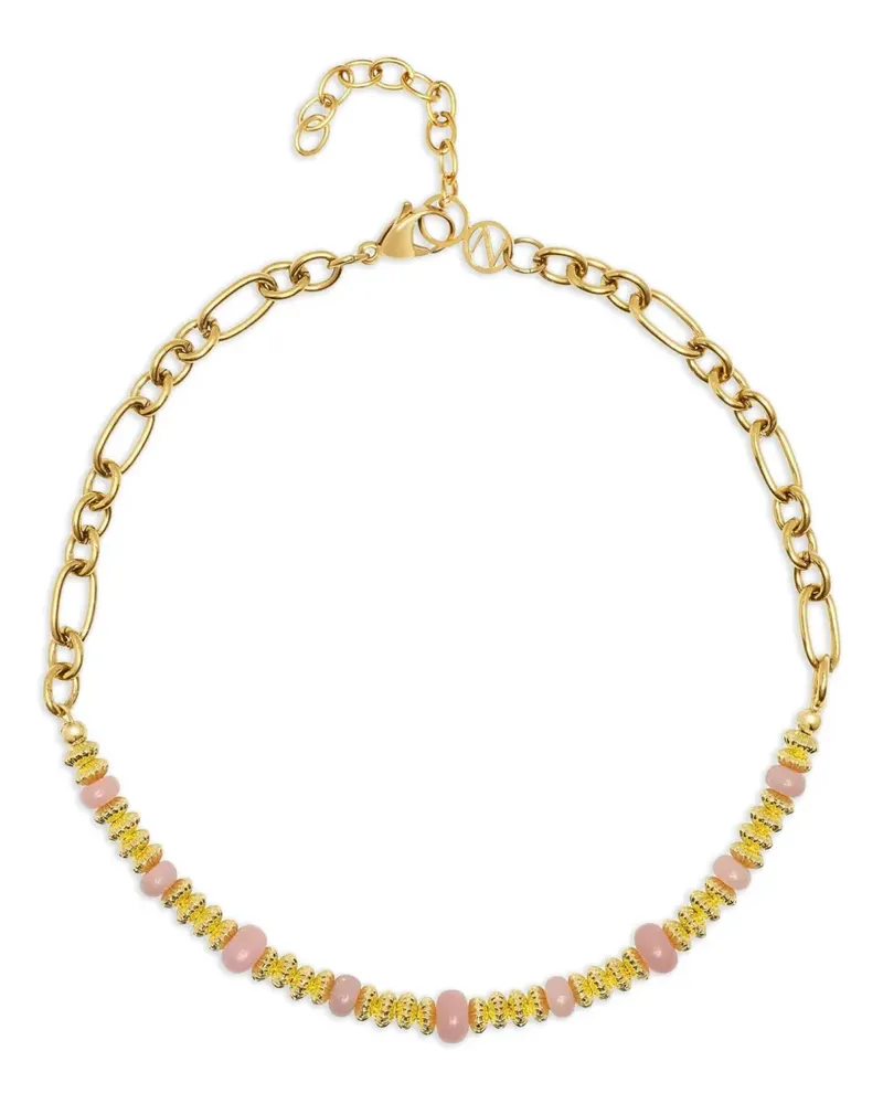 Nialaya Choker mit Rosenquarz - Gold Gold