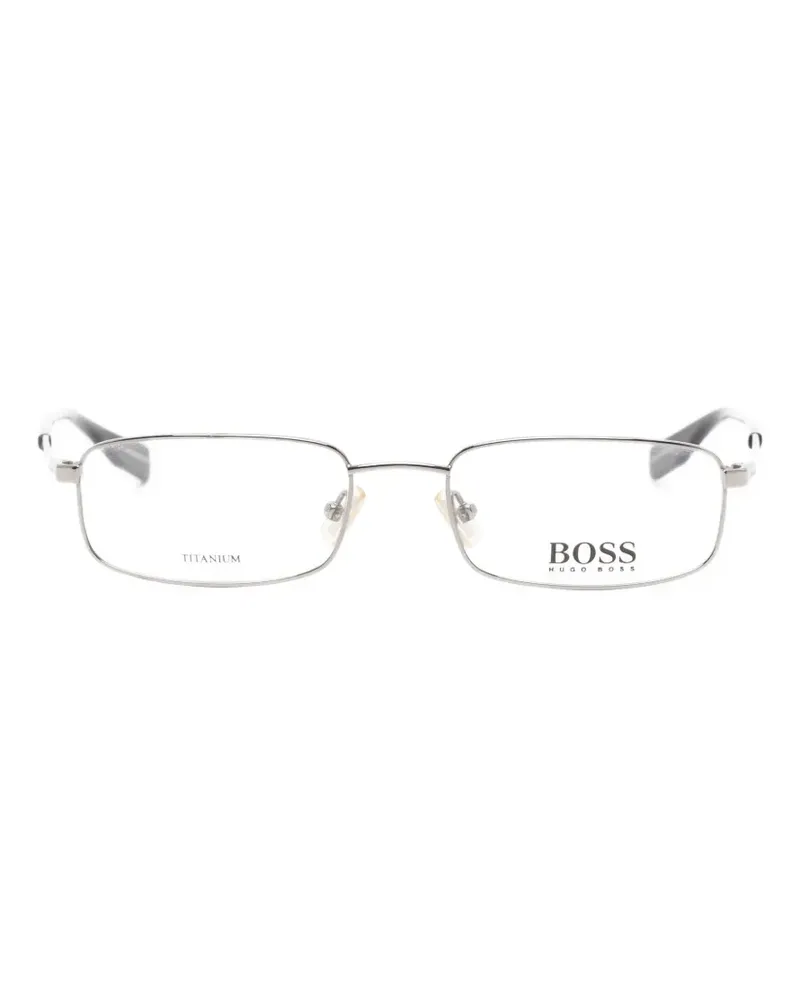 HUGO BOSS rectangle-frame glasses - Silber Silber