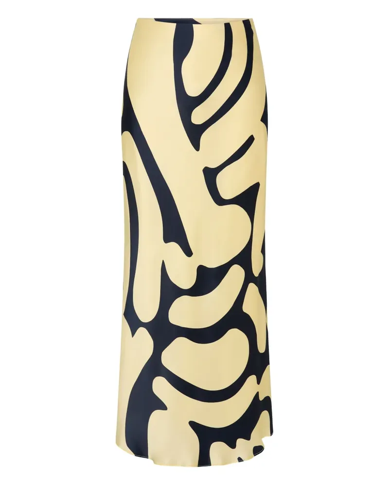 Rebecca Vallance Dune Midirock mit Print - Gelb Gelb