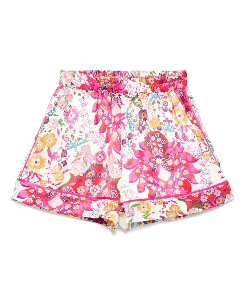 NISSA Shorts aus Satin mit Print - Rosa Rosa