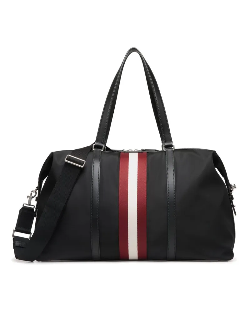 Bally Gestreifte Reisetasche - Schwarz Schwarz