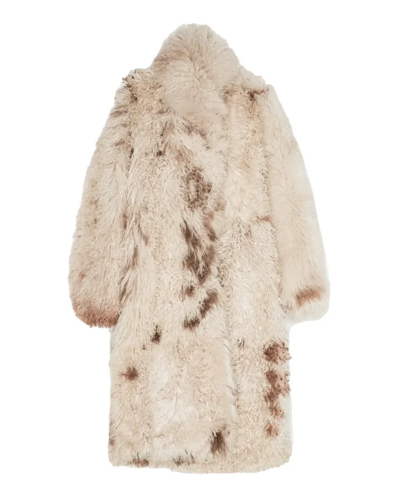 REMAIN Shearling-Mantel - Nude Nude