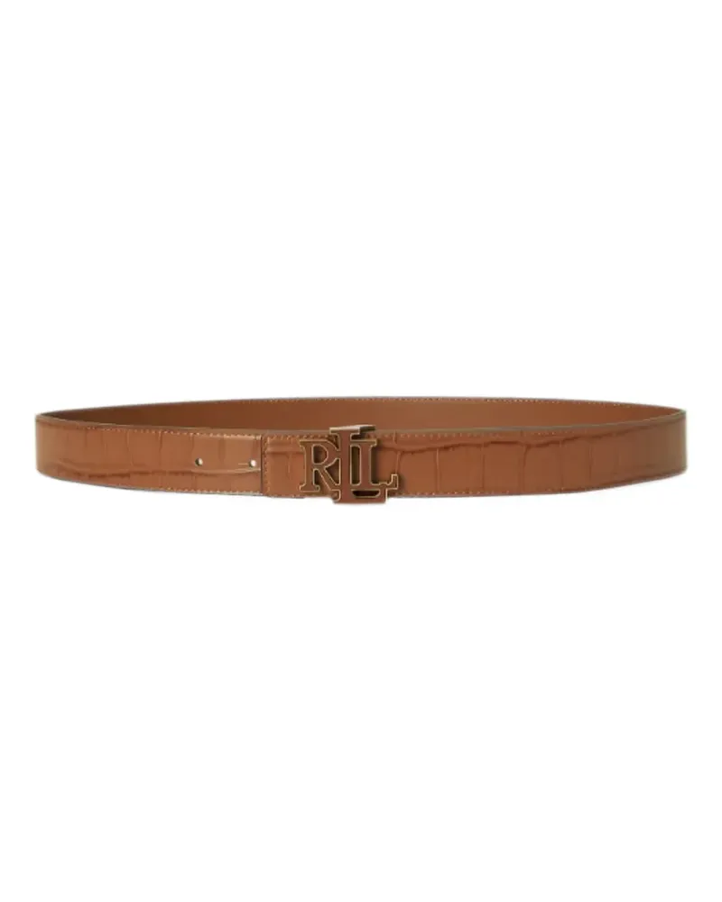 Ralph Lauren Gürtel mit Kroko-Optik - Braun Braun