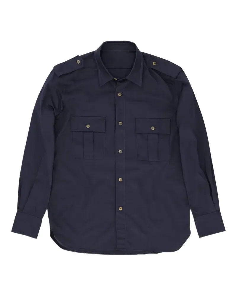 Fortela Sahara Hemdjacke im Military-Look - Blau Blau