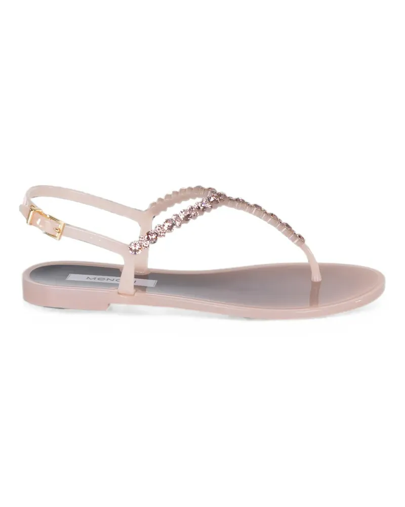Menghi Slingback-Sandalen mit Kristallen - Weiß Weiß