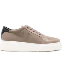 Giorgio Armani Canvas-Sneakers mit Schnürung Nude