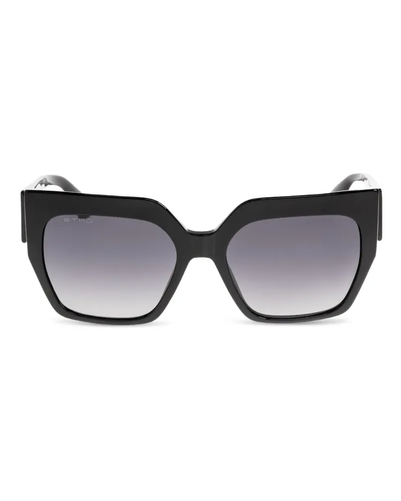 Etro geometric-frame sunglasses - Schwarz Schwarz