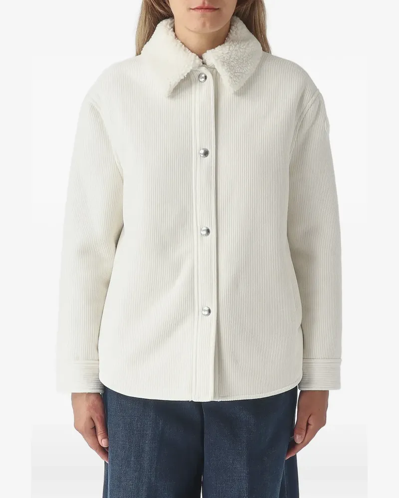 Colmar logo-patch single-breasted coat - Weiß Weiß