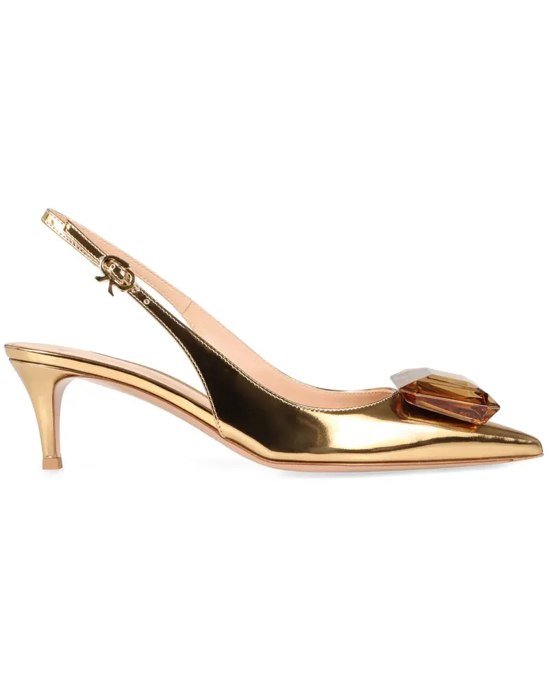 Gianvito Rossi Slingback-Pumps 50mm - Gold Gold