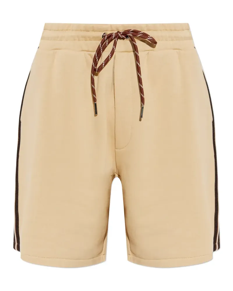 Moncler drawstring-detail striped cotton shorts - Nude Nude