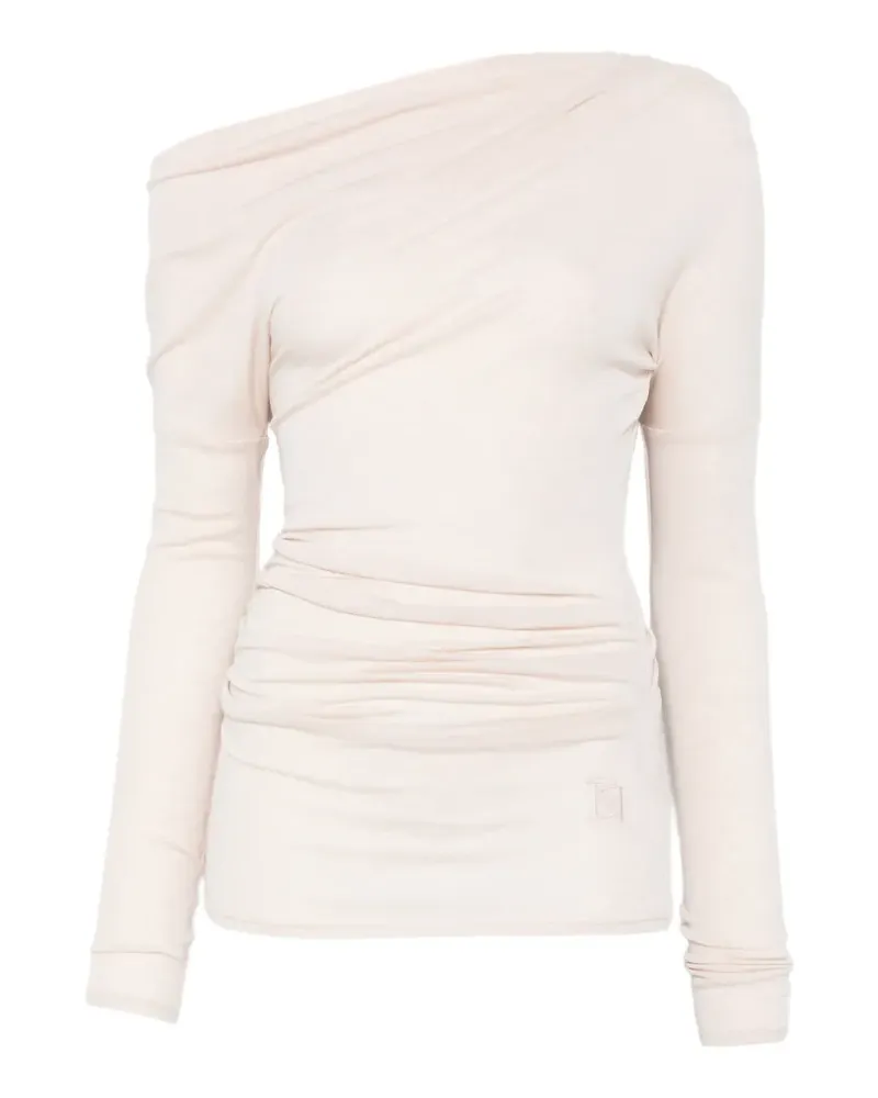 Elisabetta Franchi Asymmetrisches Top - Nude Nude