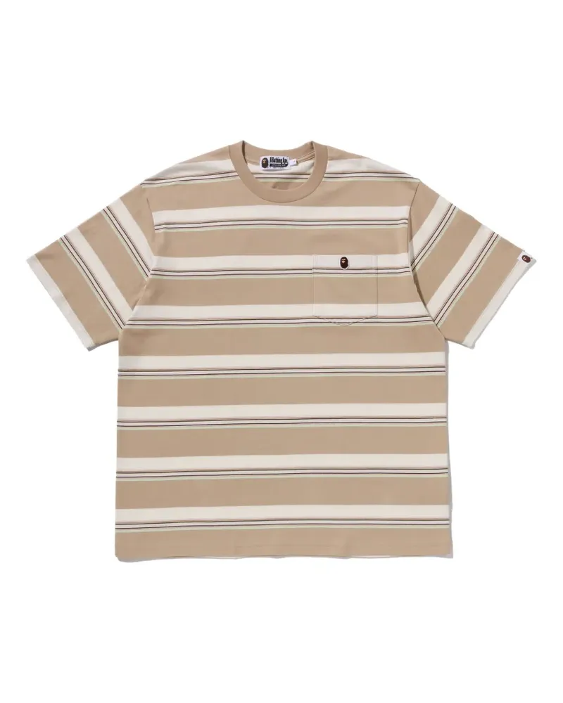 BAPE striped T-shirt - Nude Nude