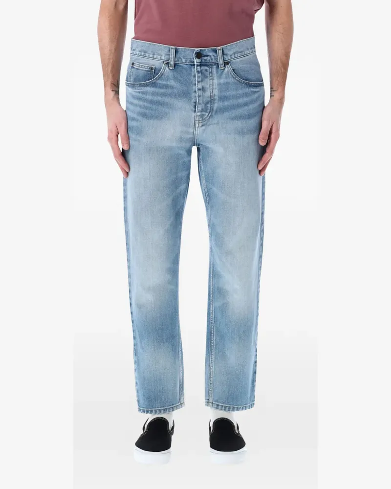 Carhartt WIP Newel logo-patch straight-leg jeans - Blau Blau