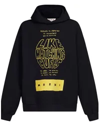 Marni Hoodie mit Slogan-Print Schwarz