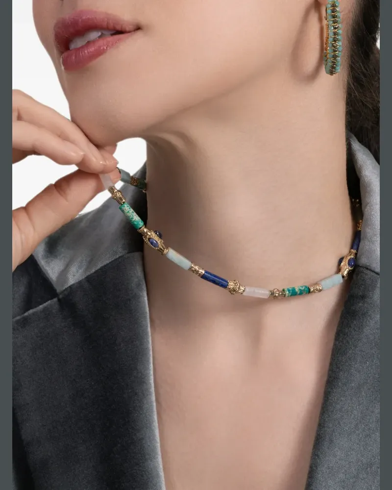 Gas Bijoux Kali gemstone-beaded necklace - Gold Gold
