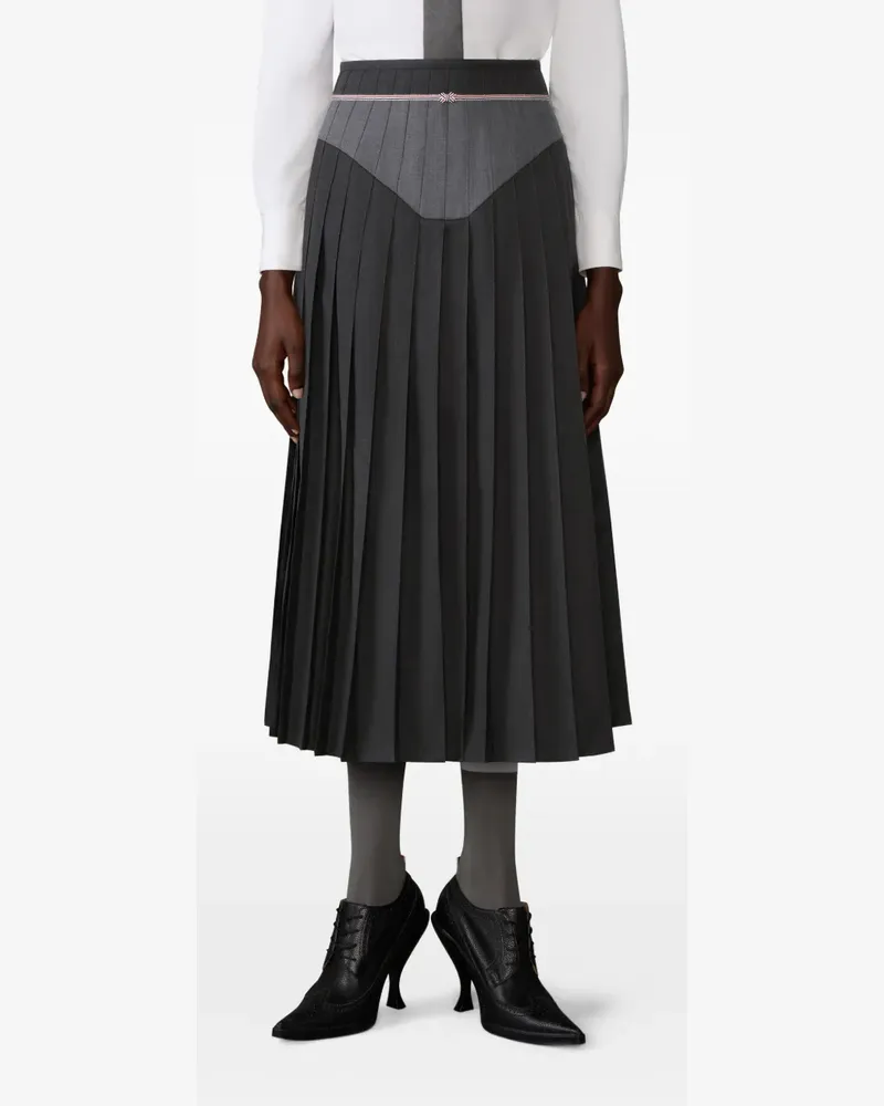 Thom Browne Midirock mit Reißverschluss - Grau Grau