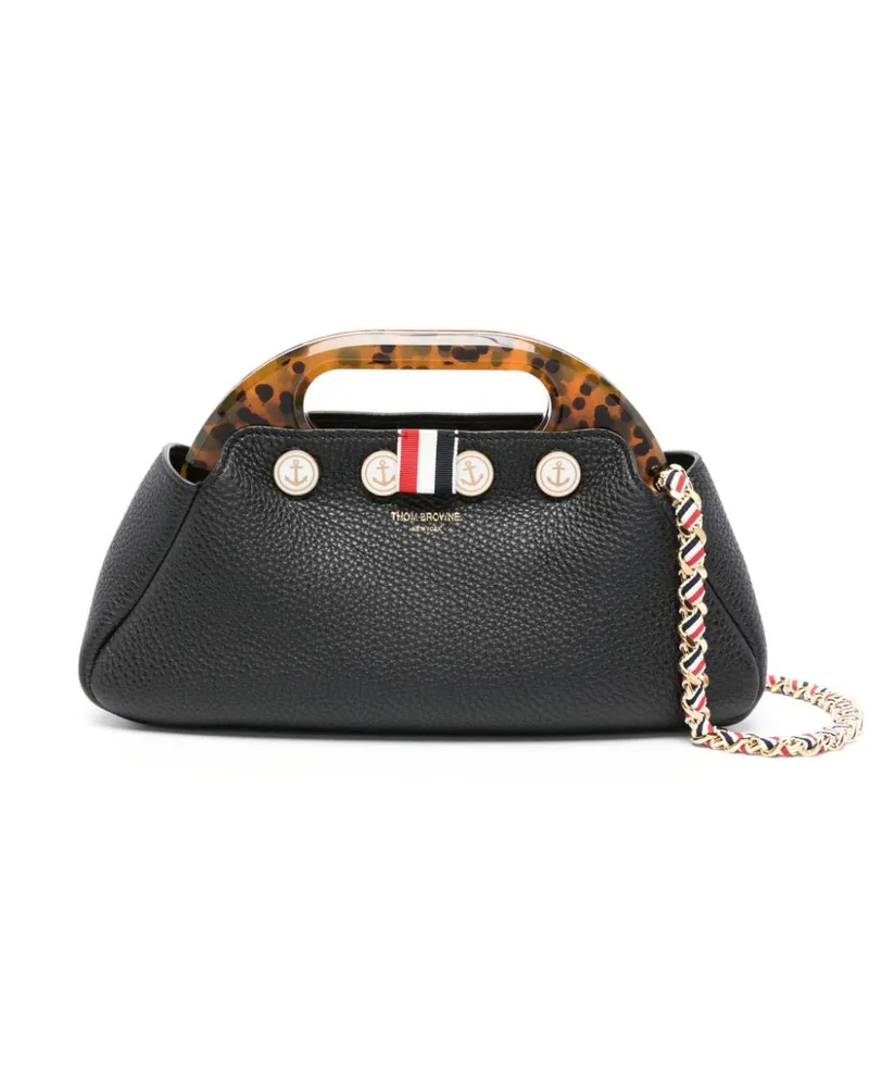 Thom Browne Kleine Bermuda Schultertasche - Schwarz Schwarz