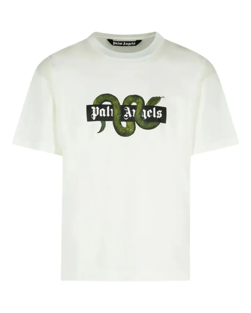 Palm Angels snake box logo tee - Weiß Weiß