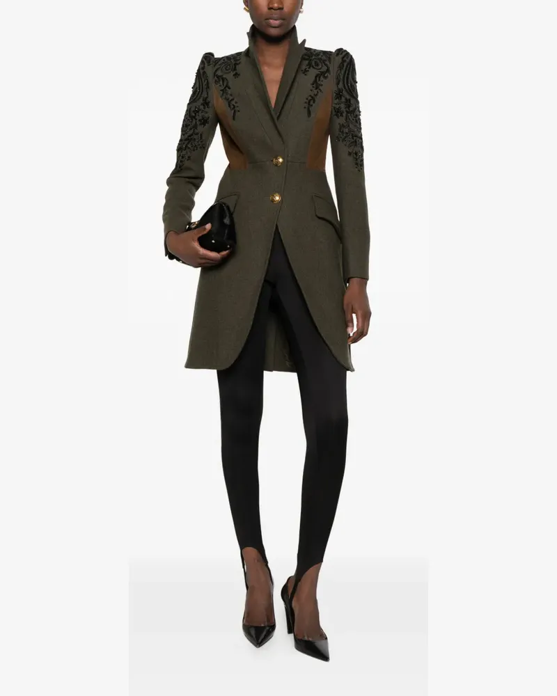 Emilio Pucci long-sleeve embellished coat - Grün Grün