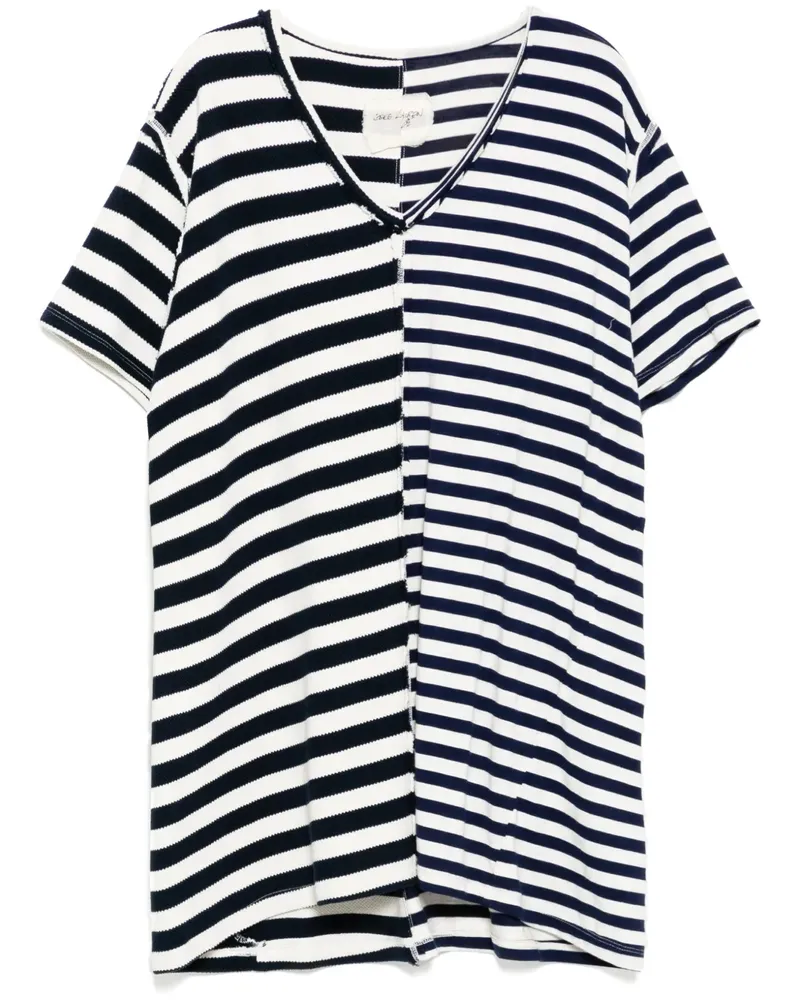 Greg Lauren T-Shirt im Patchwork-Look - Weiß Weiß