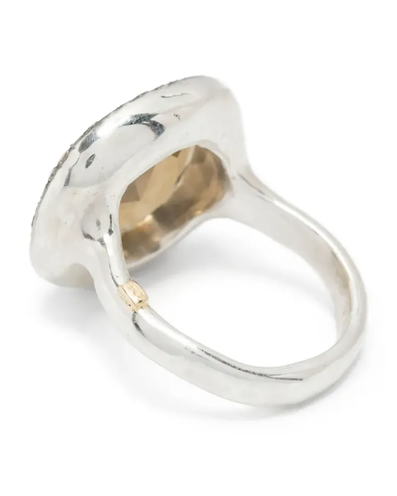 Rosa Maria Ring aus Sterlingsilber mit Diamant und Rauchquarz Silber