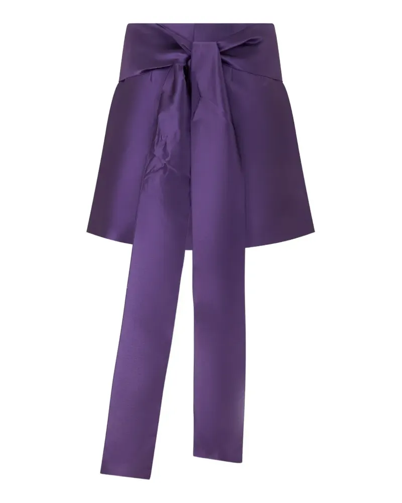 Alberta Ferretti Minirock mit Schleife - Violett Violett