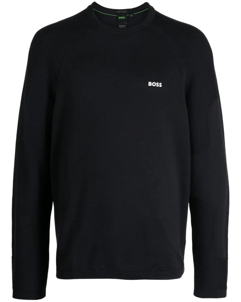 HUGO BOSS Perform-X Sweatshirt mit Rundhalsausschnitt - Blau Blau