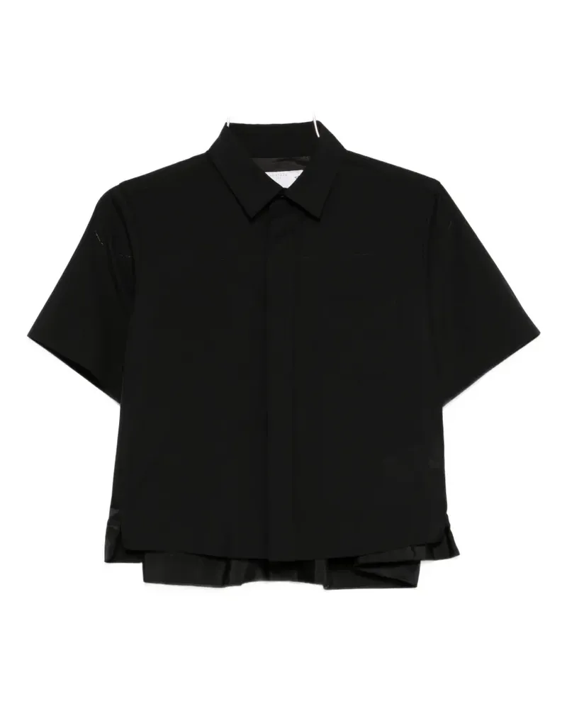 Sacai pocket pleated shirt - Schwarz Schwarz