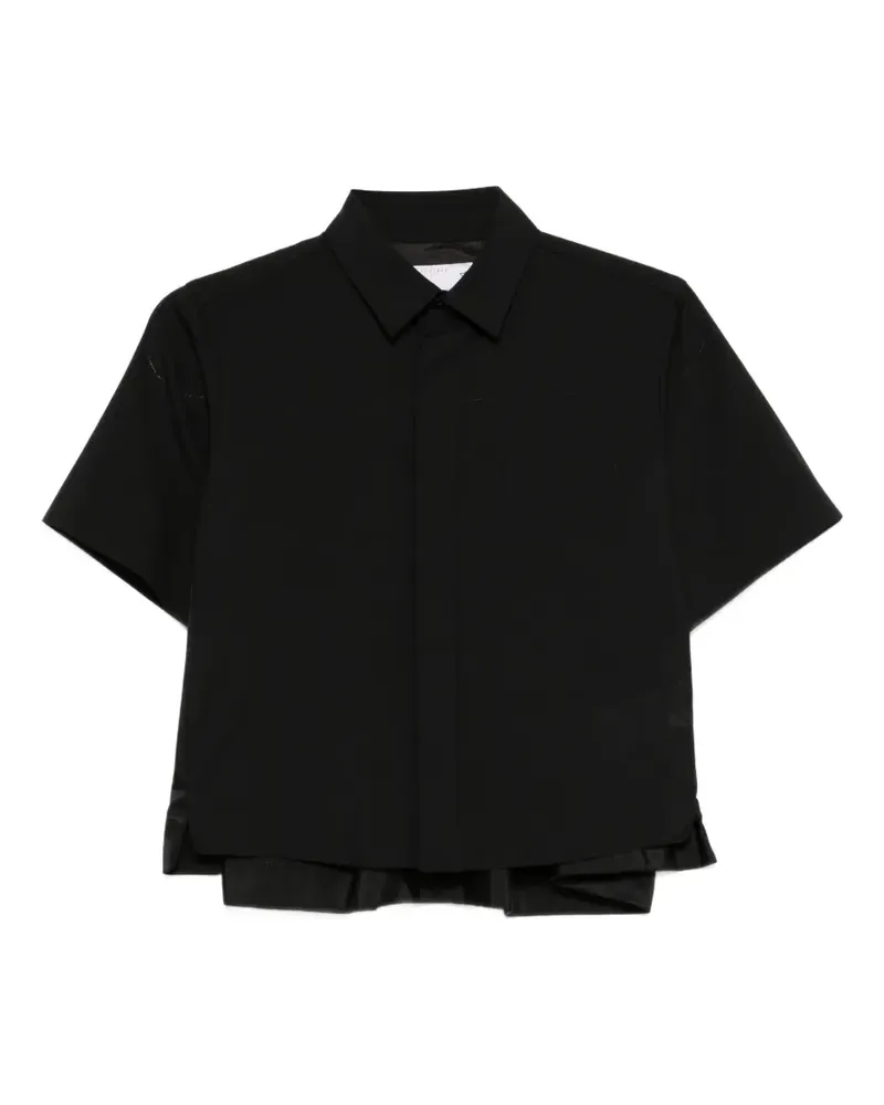 Sacai pocket pleated shirt - Schwarz Schwarz