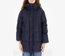 Gefütterte Kapuzenjacke - Blau