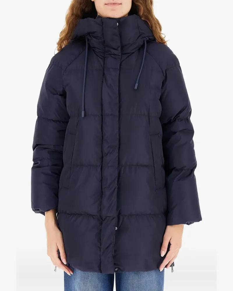 Max Mara Gefütterte Kapuzenjacke - Blau Blau
