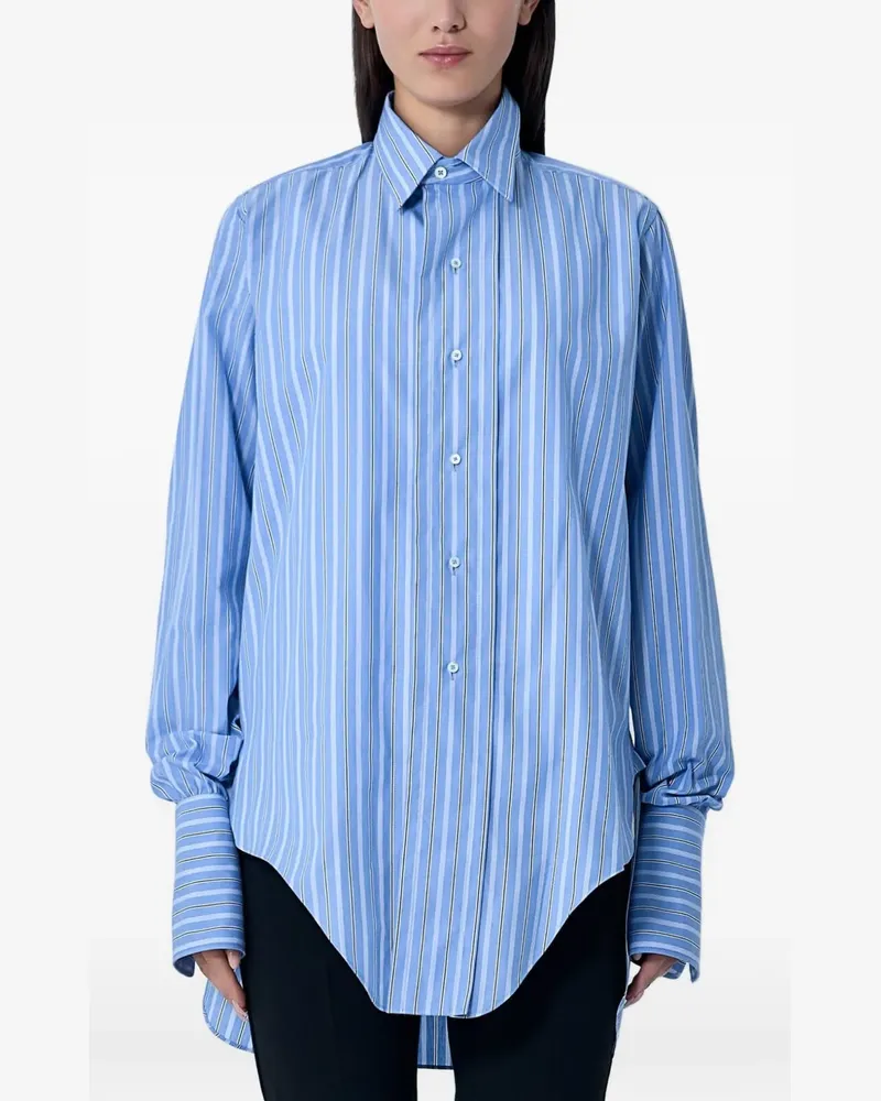Maison Margiela Gestreiftes Hemd - Blau Blau