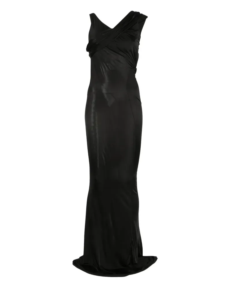 Rick Owens Lilies Ärmelloses Kleid mit Drapierung - Schwarz Schwarz